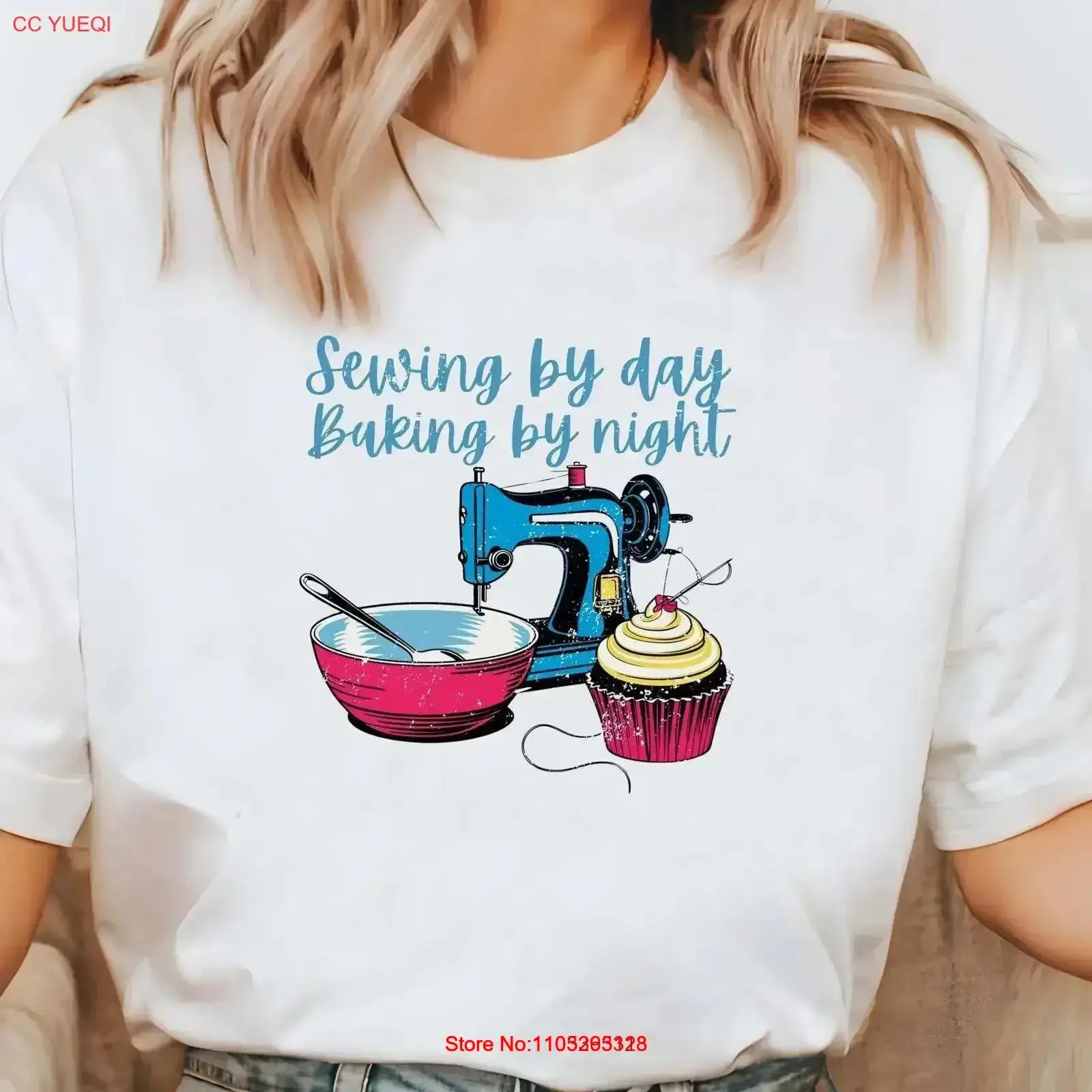 Sewing baking T Shirt Funny Sew Lover Top Sewer Cute for Love vintage Washed Breathable Stretched homme Slightly Comfortable