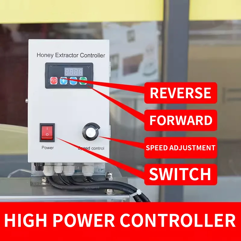 مستخرج العسل الكهربائي 6 إطارات/8 إطار من الفولاذ المقاوم للصدأ متعدد الوظائف مستخرج العسل هز العسل لمستخرج العسل الكهربائي