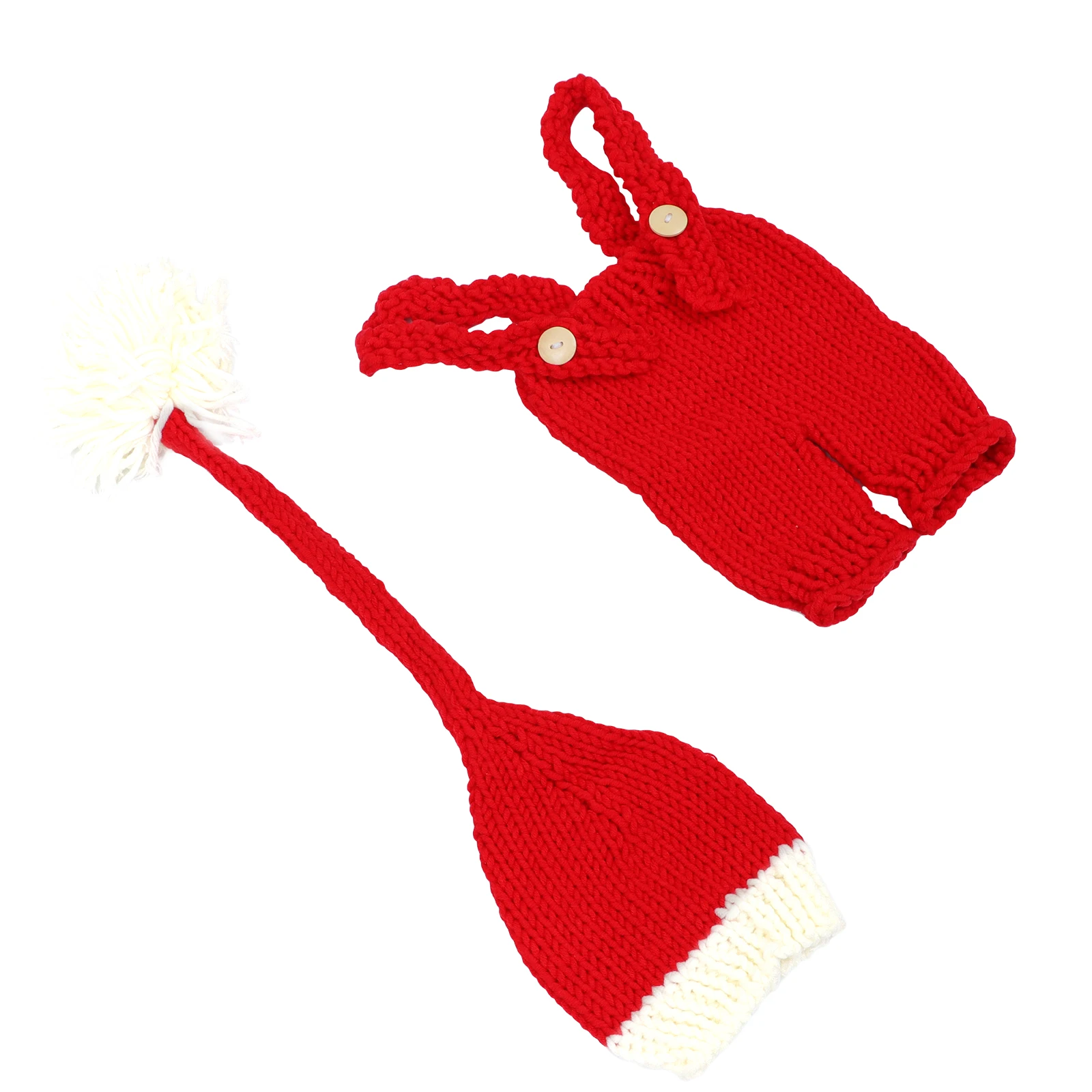 

Baby Photo Clothes Newborn Hat Infant Props Photography Costume Suit Accessories Adorable Cartoon Christmas Wool