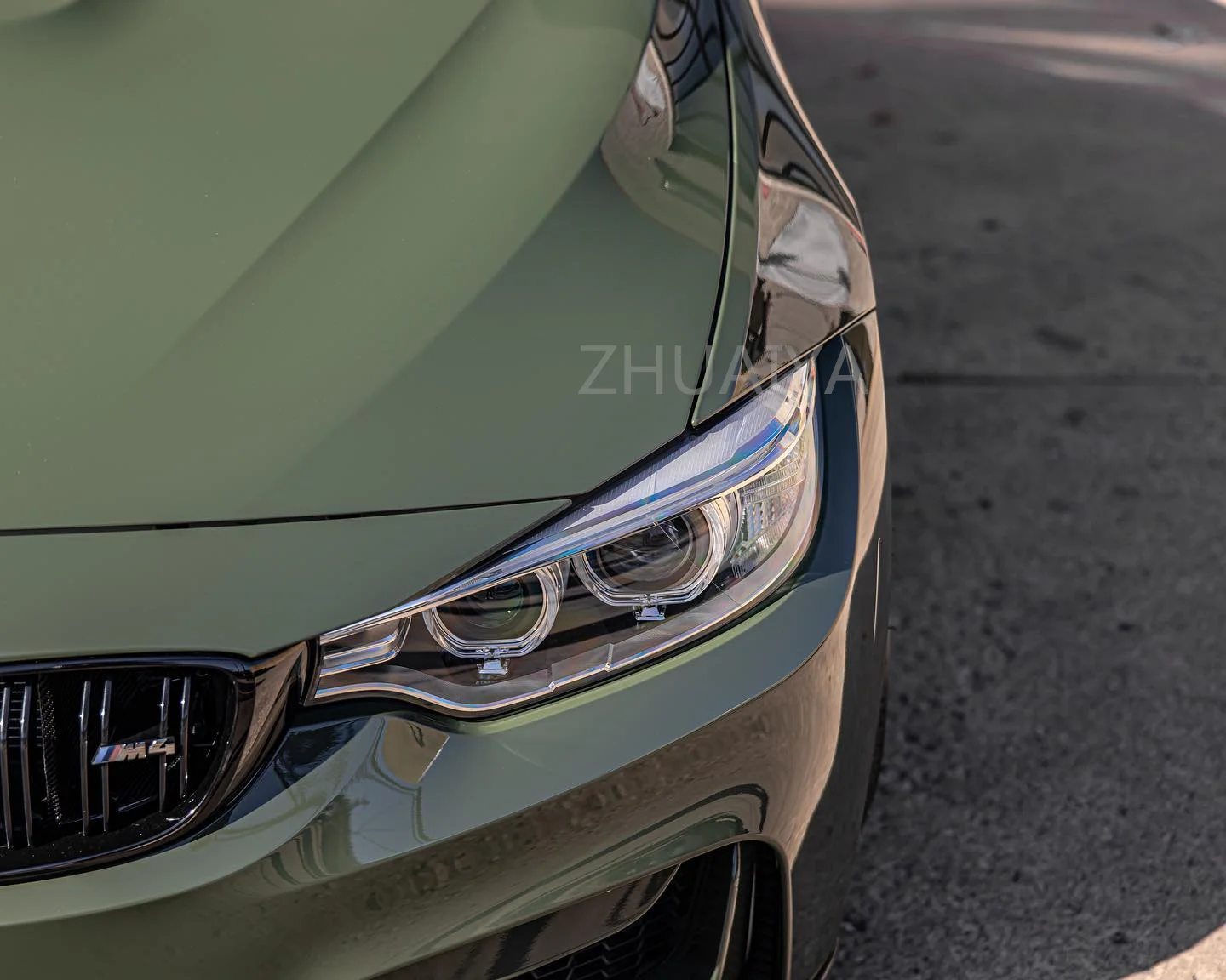 Highest quality super gloss Olive Green wrap true Gloss vinyl wrap for Vehicle wrap quality Warranty ZHUAIYA