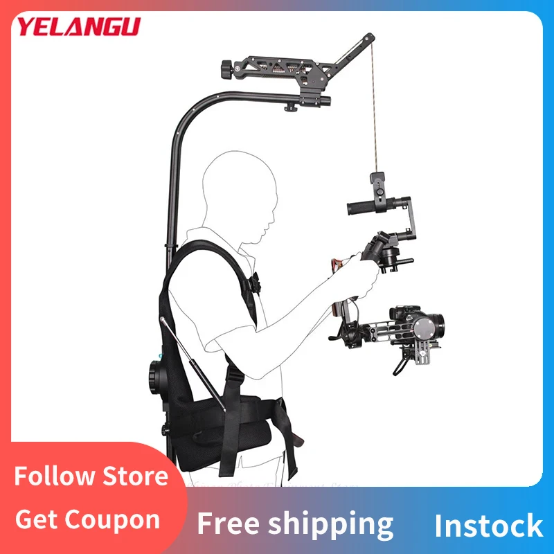 

YELANGU 3 Axis Gimbal Handheld Stabilizer Easy Bear Rig B1 Steadycam + Secerene a Set Max Loading Weight 18kg