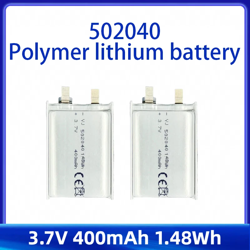 502040 LiPo Battery 3.7V 400mAh Rechargeable High Performance for Tiny Electronic Accessories Smart Wearable454261 505060 505573