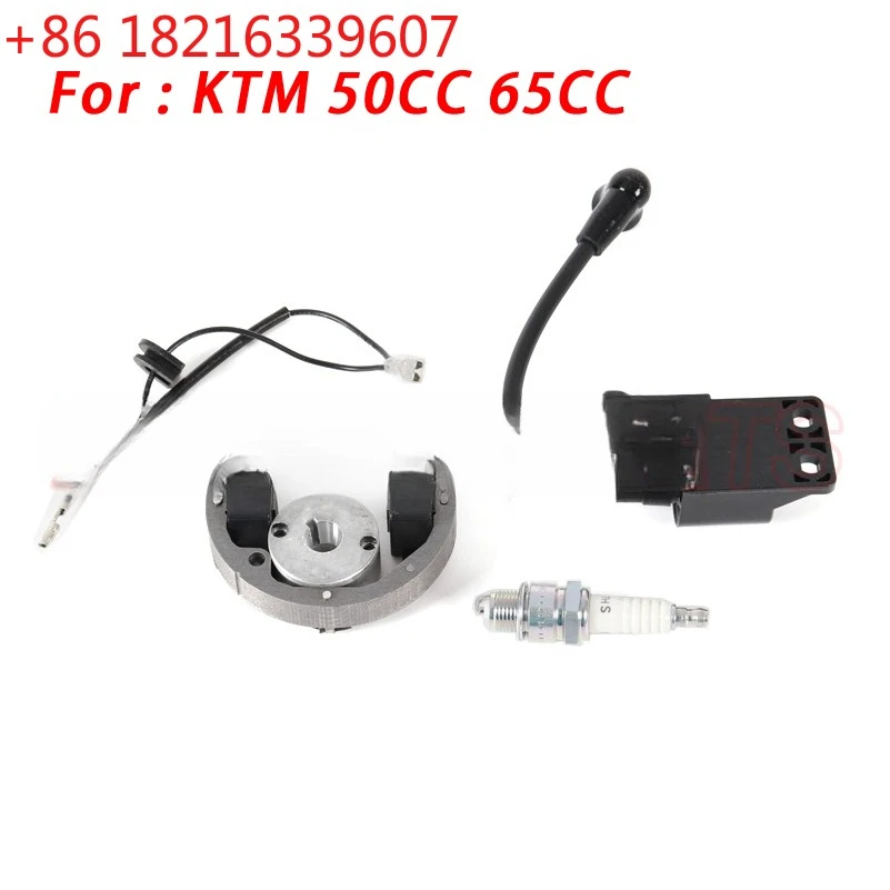 TAO Motorcycle Ignition Coil Rotor Stator Flywheel Kit for 65cc SX LC SR JR Pro Junior Mini Adventure Senior