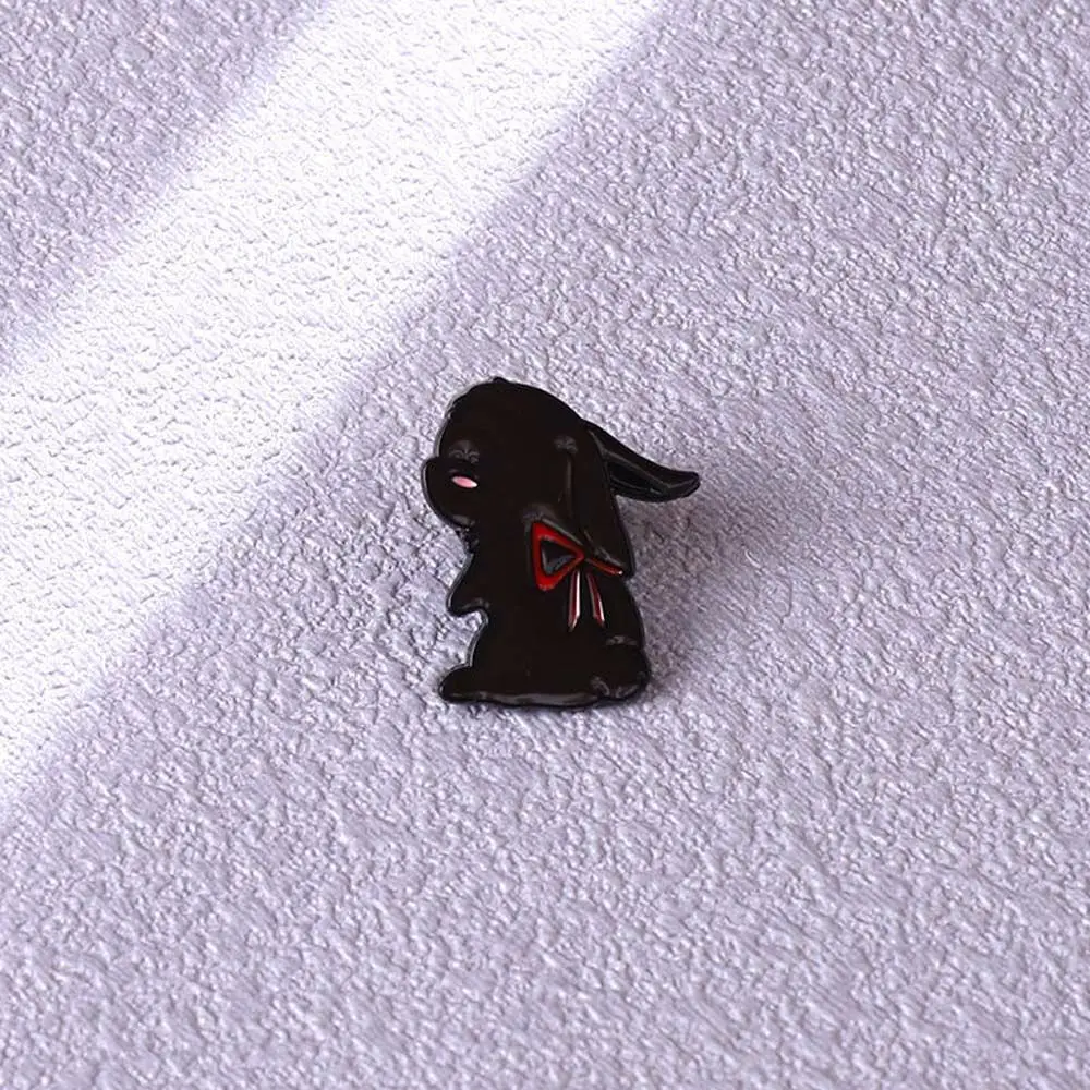 

Grandmaster of Demonic Black Rabbit Lapel pin Lan WangJi Jewelry Wei Wuxian Brooches Pin Enamel Brooch Badge Mo Dao Zhu Shi