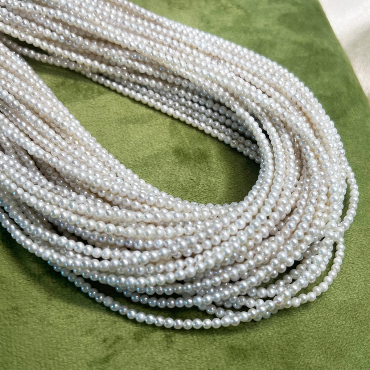 

2-3mm AA+ Natural Freshwater Pearl Round Beads Charms for DIY Women Men Necklace Bracelets Jewelry Making Accessories