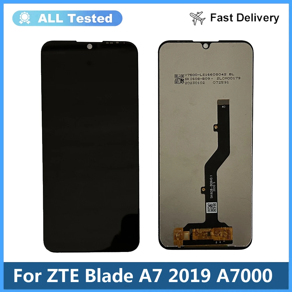 

6.09"Tested For ZTE Blade A7 2019 A7000 LCD Display Touch Digitizer Assembly Replacement Phone Screen ZTE Blade A7S A7010 LCD