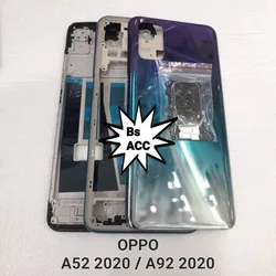 For oppo A52 A72 A92 2020 4G LCD Faceplate Frame Front Middle Frame Housing Battery Door Back Cover Housing Case