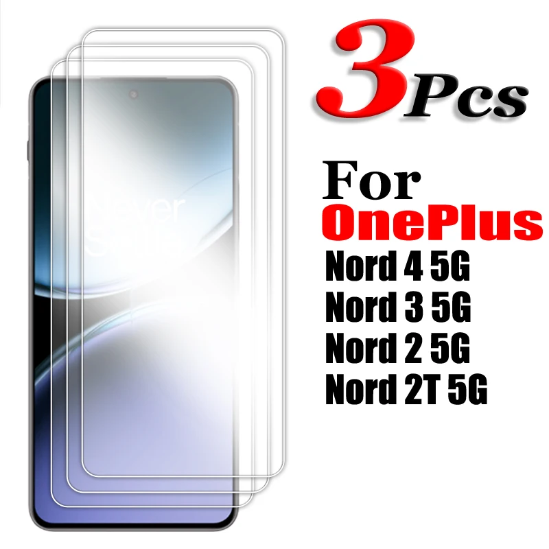 2/3/4PCS For OnePlus Nord 4 5G Glass OnePlus Nord 2 2T 3 4 Screen Protector Transparent HD Protective Tempered Glass For Nord 4