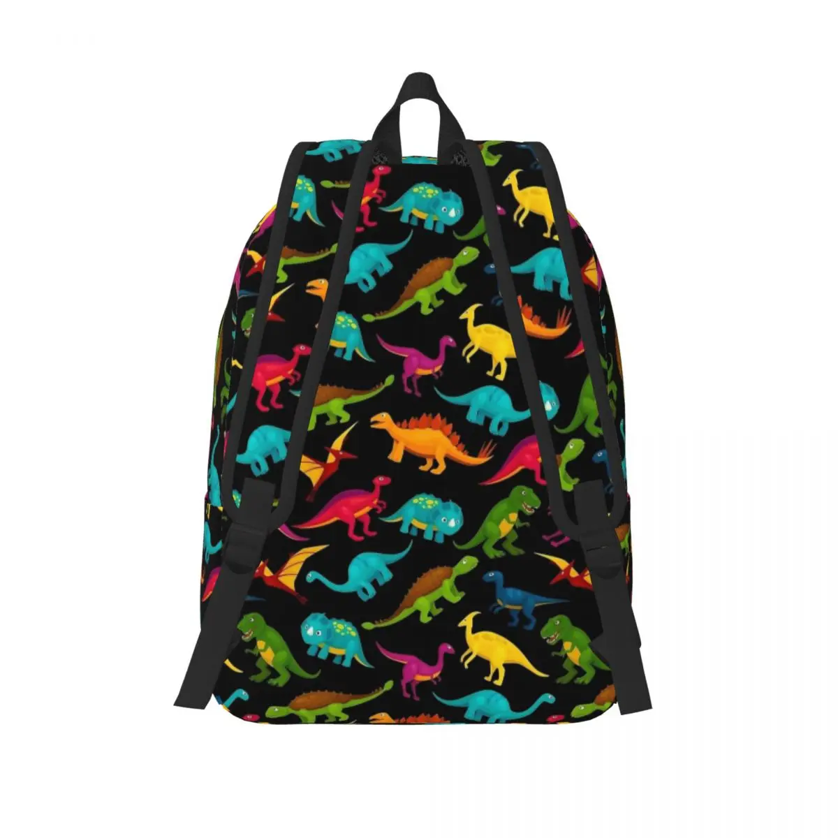 Fun Pattern Rex Dinosaur Backpack for Boy Girl Kids Student School Bookbag Canvas Daypack Kindergarten Primary Bag Gift