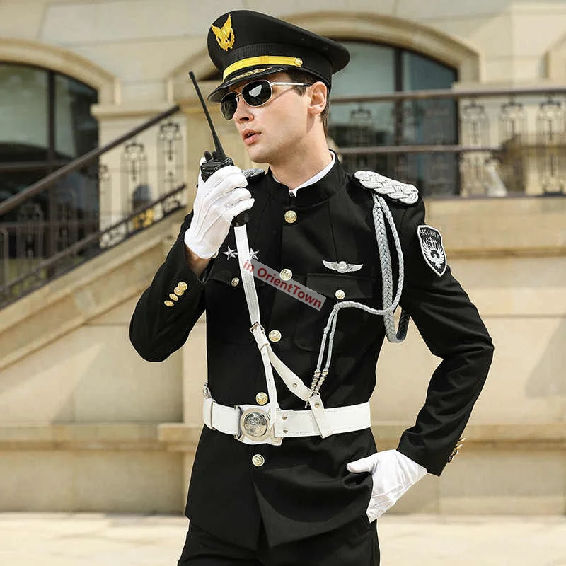 Enterprises Gatekeeper Suit Set Male Institutions Security Protocol Uniform Hotel Property Work Coat + Pants + Accessories in022