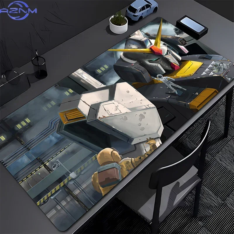Sci-fi Mecha Astronaut Workshop Large Mousepad, Rubber Base Extended Desk Mat, Stitched Edge Non-Slip Waterproof Keyboard Pad fo