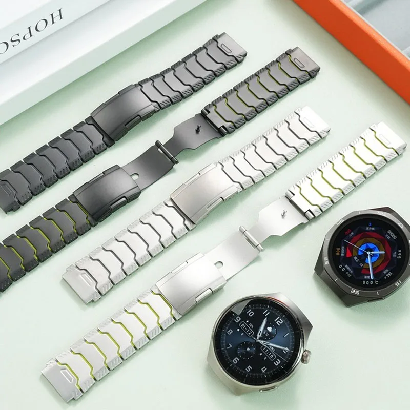For Huawei GT6 Pro Watch Watch5 Strap Magnetic Watch4pro New Silicone GT5 Titanium GT4 Sports GT3pro Wristband Men's Watch Chain