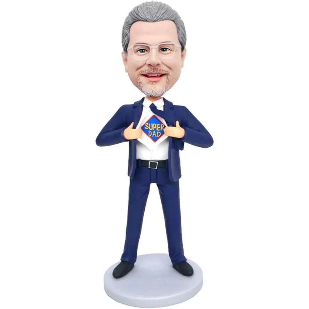 

Супергерой на заказ Bobblehead Настроить персонализированные подарки Bobble Head для супер папы