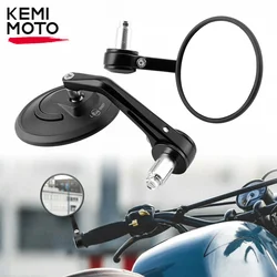 Motorcycle Side Mirrors E24 7/8inch 22mm Emark Round Motorcycle Bar End Rearview Mirror Handlebar Mirrors Motorcycle Accessories