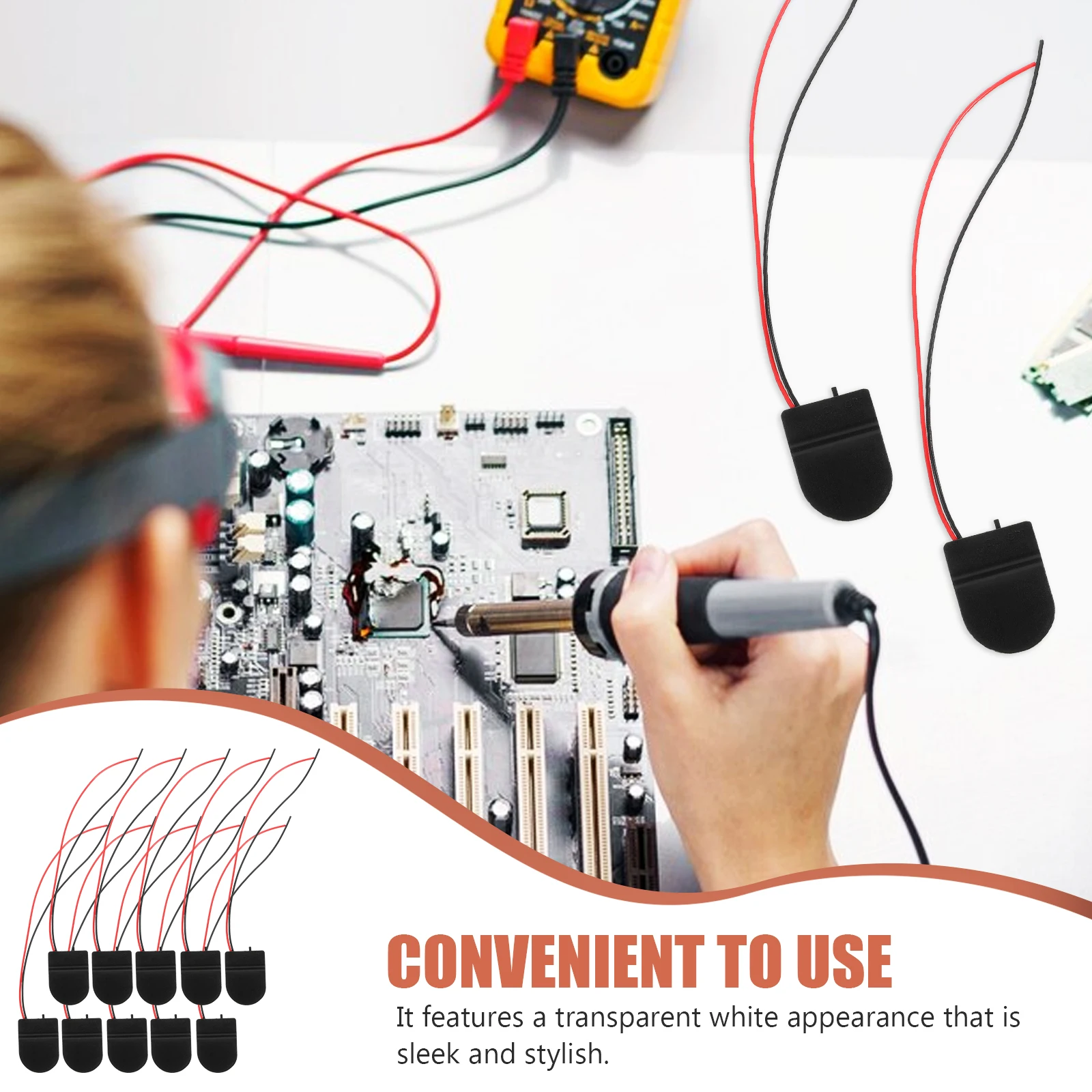 

12pcs Case Single Button Holders Electric Equipment Accessory 2032 Coin LIR2032 Switch Cover Replacement