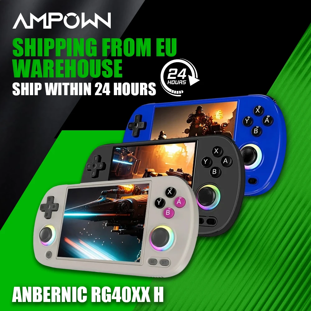 AMPOWN ANBERNIC RG40XX H Console de jeu Portable rétro Consoles de jeux vidéo système Linux effet Joystick Consoladores