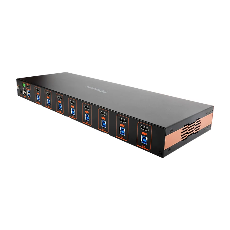 8 Port HDMI KVM Switch Rack Mount 4K60HZ Support Auto-scan EDID USB 3.0 Hotkey IP RS232 Control Server KVM