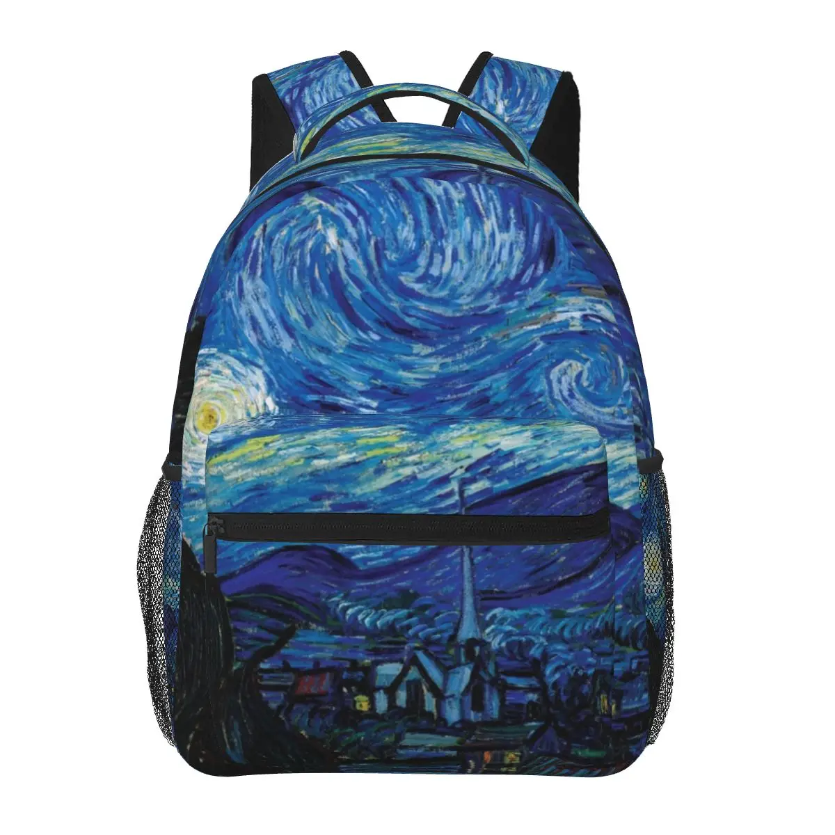 Vincent Van Gogh - Starry Night Backpacks Boys Girls Bookbag Children School Bags Laptop Rucksack Shoulder Bag Large Capacity