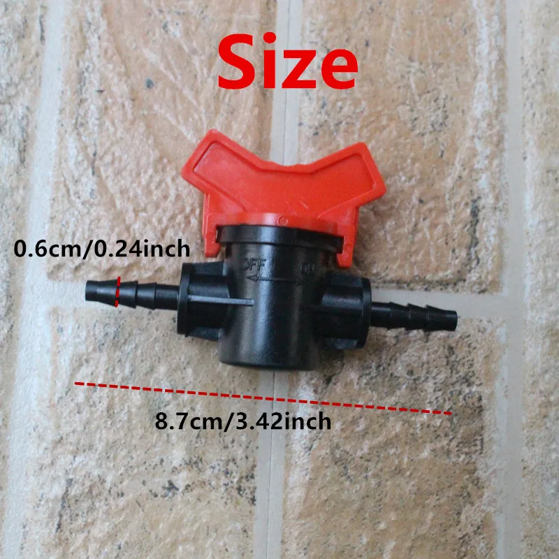 1/4inch Hose Valve Garden Tap Garden Drip Irrigation Fittings Pipe Connectors Water Valve For 4/7mm Water Flow Control Valve