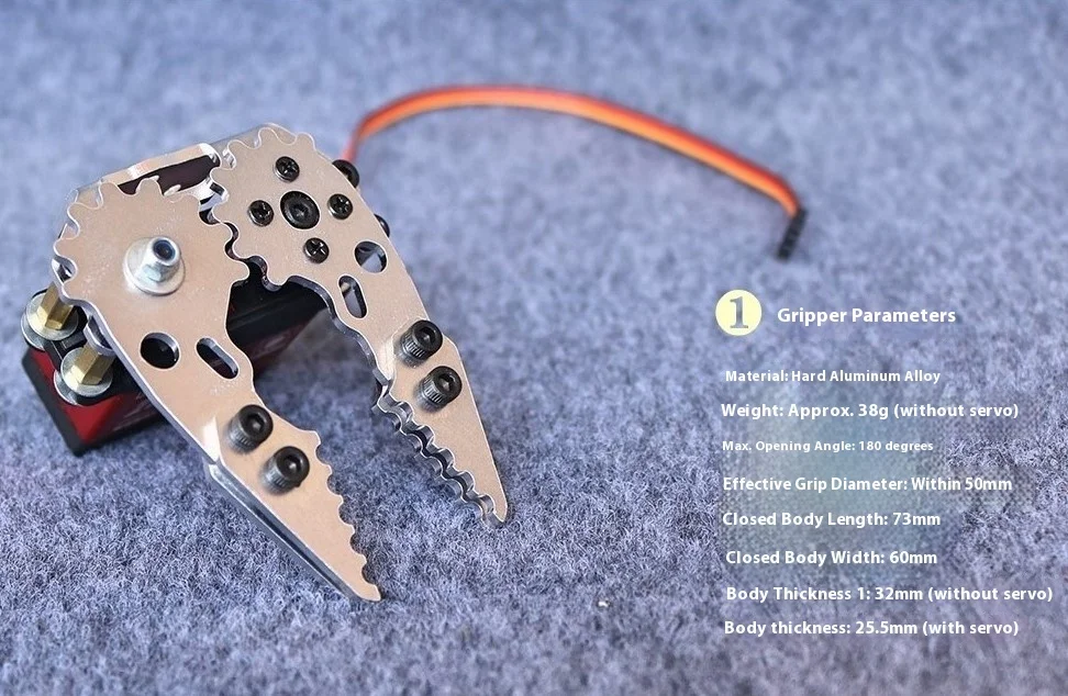 Robottankgrijper, robotarm, aluminium grijper