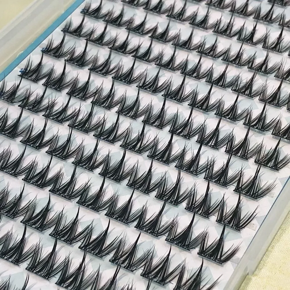 100/130/200 Clusters Black Self Adhesive False Eyelashes Large Capacity 11-13MM DIY Lashes Extension No Glue Needed Easy To Wear