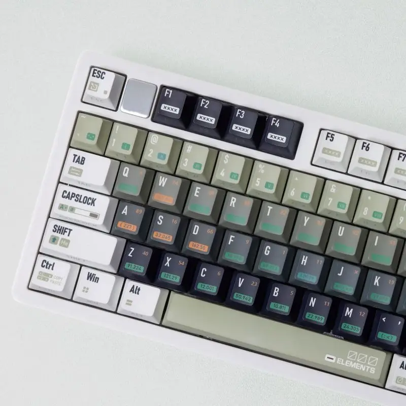 أغطية مفاتيح شفافة كيميائية نقش جانبي 130 مفتاح Pbt غطاء مفتاح الكرز الكورية الروسية الغربية الإسبانية أغطية مفاتيح ميكانيكية للوحة المفاتيح #5