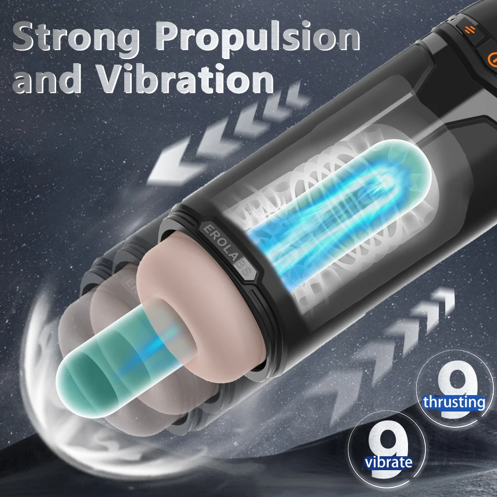 APP Control Telescopic Blowjob Masturbation 9 Thrusting & 9 Vibrating Sex Machines Male Masturbation Cup Adult Sex Toys view 3