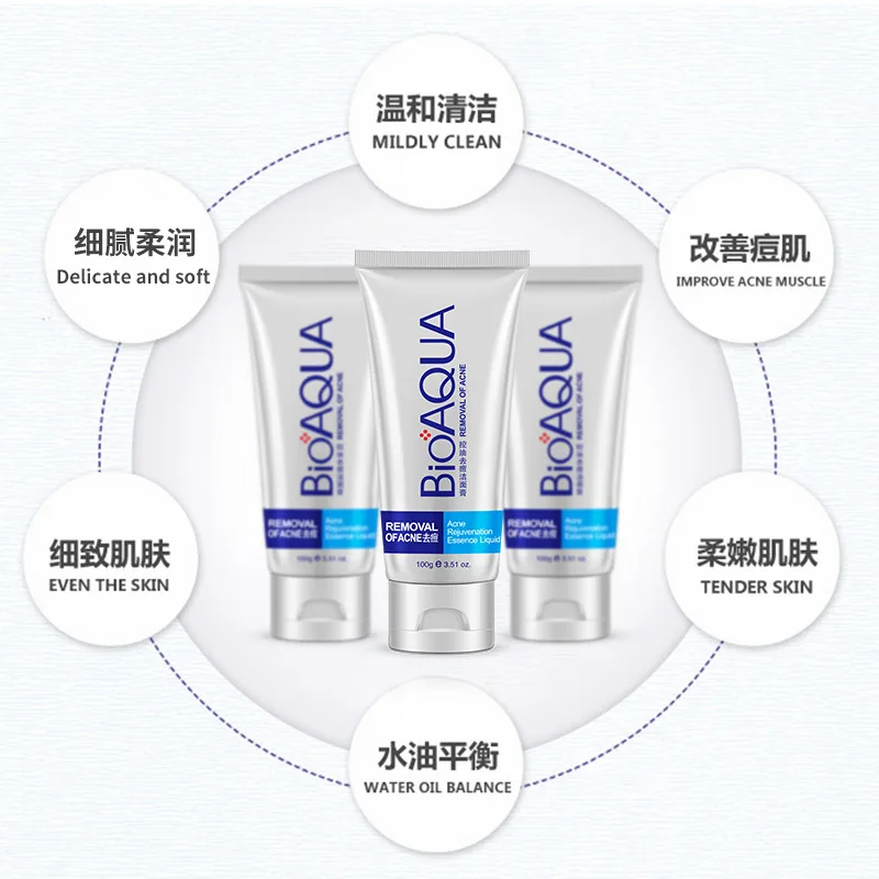 BIOAQUA Facial Cleanser Anti Wrinkle Face Wash Foam skincare Face