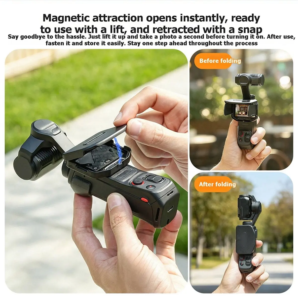 Magnetic Screen Sun Hood for Luna Ultra Foldable Anti-Glare Sunshade Cover Camera Screen Shade Accessory