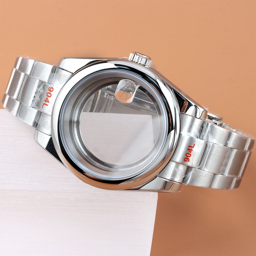 

36mm 39mm Sapphire Glass NH35 Case Presidential Jubilee Oyster Bracelet 316L Solid Stainless Steel For Seiko NH35 NH36 Movement