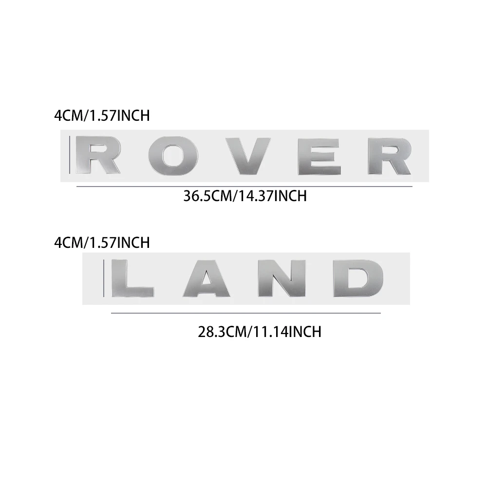 3D ABS Land Rover Car Bonnet Letters Logo Badge Emblem Sticker Accessories For Land Rover Discovery Defender Sport Evoque Velar