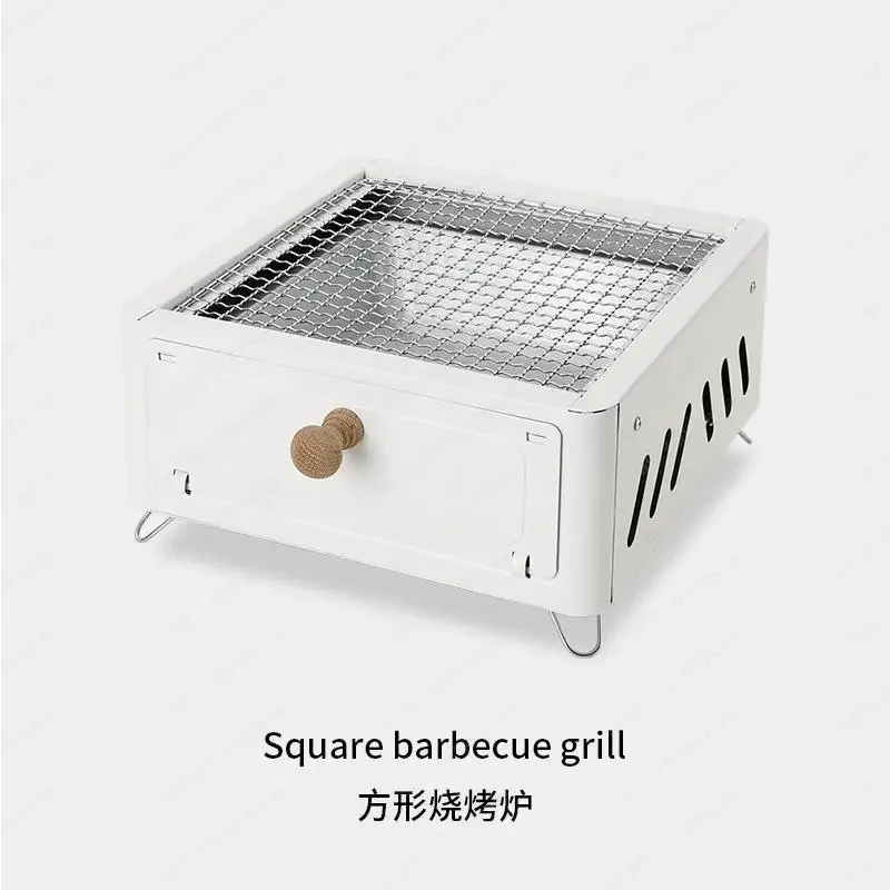 YY Barbecue Grill Household Outdoor Grill EnclosureTea Grill Set Camping Portable Skewers Stove