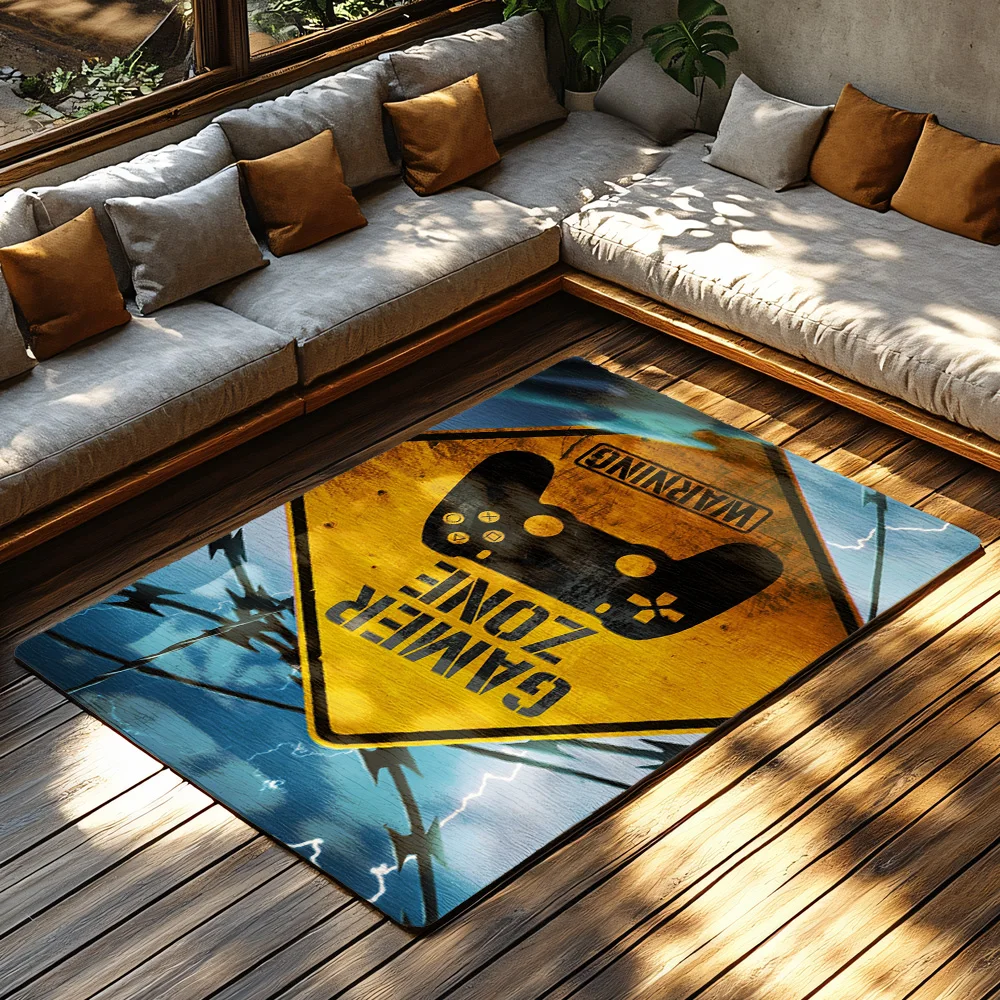 Tapete de aviso de zona gamer, - Home Textiles Design avaliação e preço