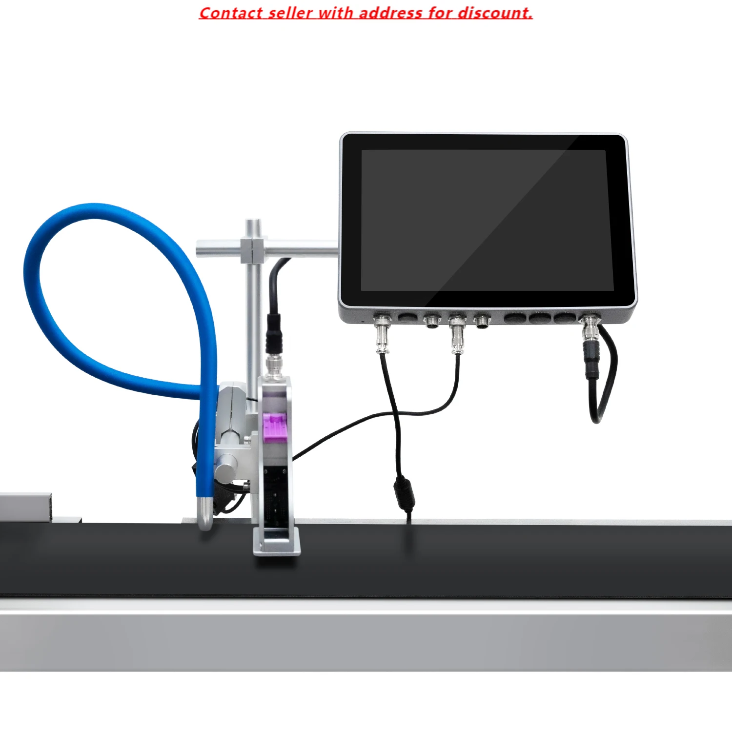 Industrial TIJ Thermal Inkjet Printer Machine HP 2.5 High Resolution Online 12.7mm Date Coders Support Variable Data Printing