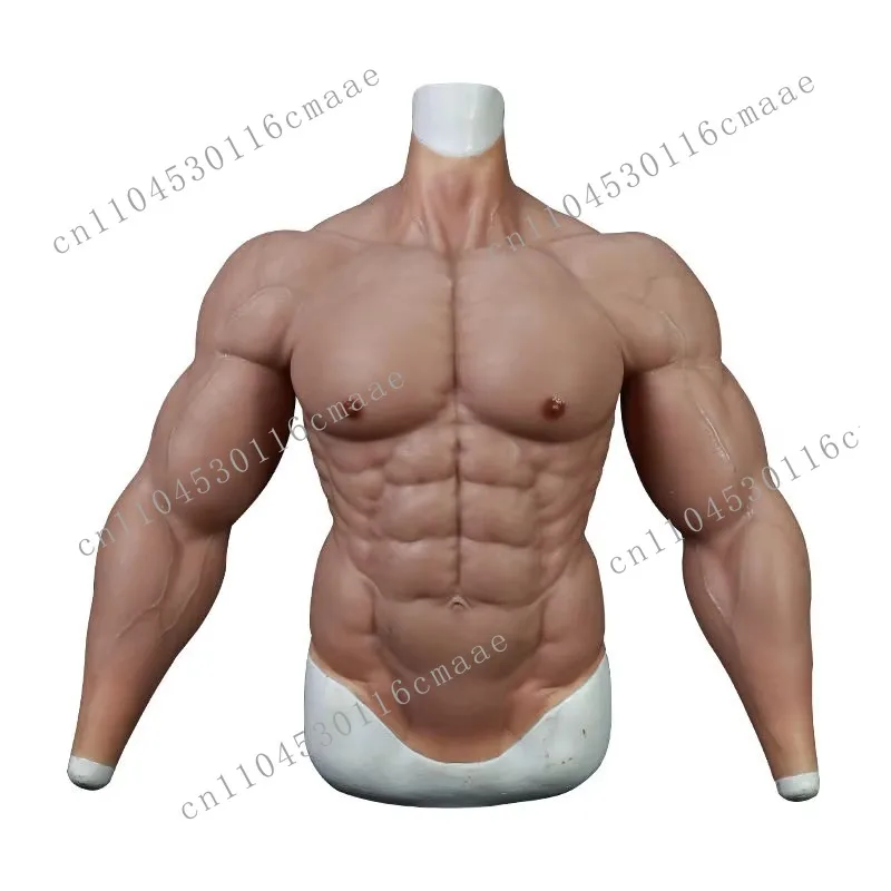 Silicone Artificial Muscle Enhancer Shirt Bust with Erotic Strong Arms Masquerade Transvestite Props Cosplay