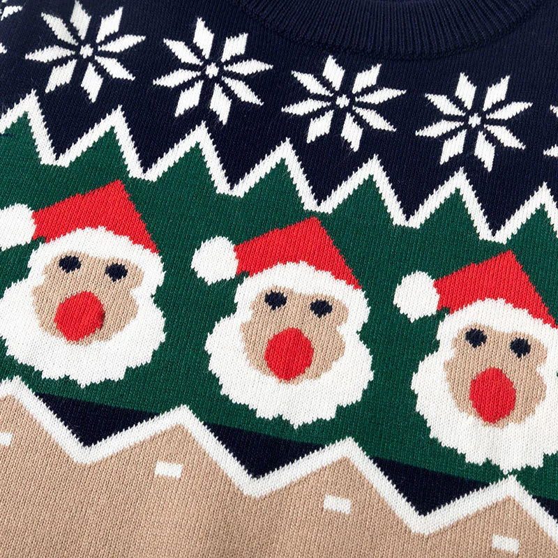 Christmas Knit Sweaters Baby\'s Boys Girls Xmas Winter Warm Pullover Kids Cartoon Casual Cothing Infant Autumn Fashion Coats 2-6Y