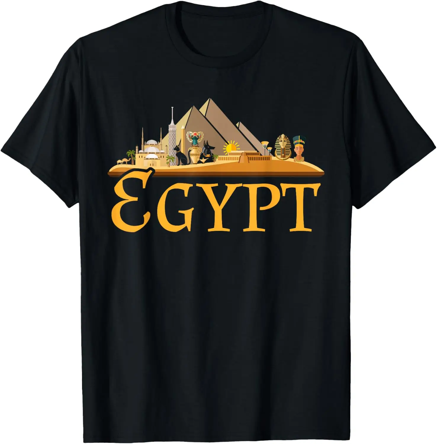 Pyramids Egypt T-Shirt Man Clothes Casual  Y2k Short Sleeve Funny Shirt Personalized T-shirt Camisas