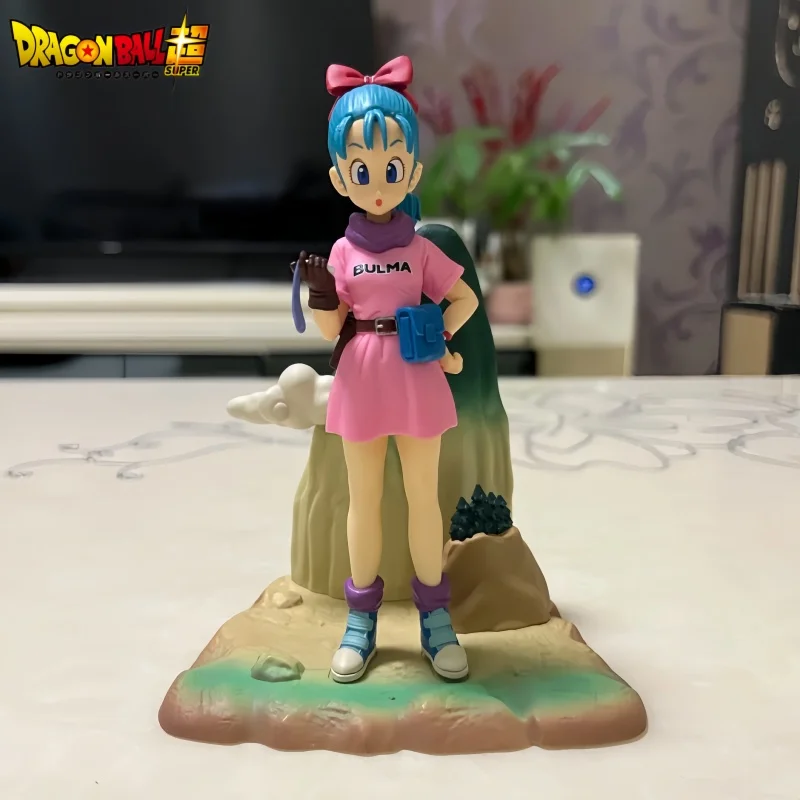 Bandai original banpresto anime dragon ball história caixa bulma pvc figura de ação modelo colecionável brinquedo de presente de aniversário