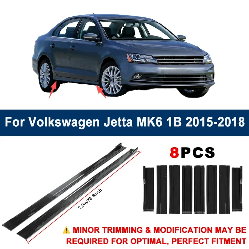 

Aerodynamic 2m Sectional Side Skirt Extension Lips Racing Side Spoiler For Volkswagen Jetta MK6 1B 2015-2018 Sport Upgrade Kit