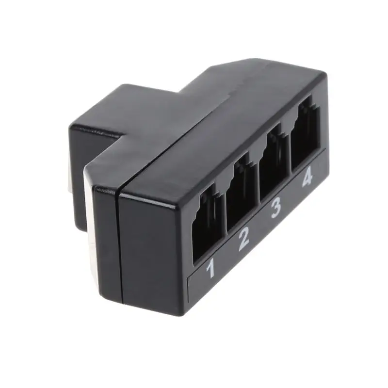 Кабель-переходник RJ11 6P4C «мама» на 4 Ethernet-адаптера RJ45 8P8C «папа» F/M