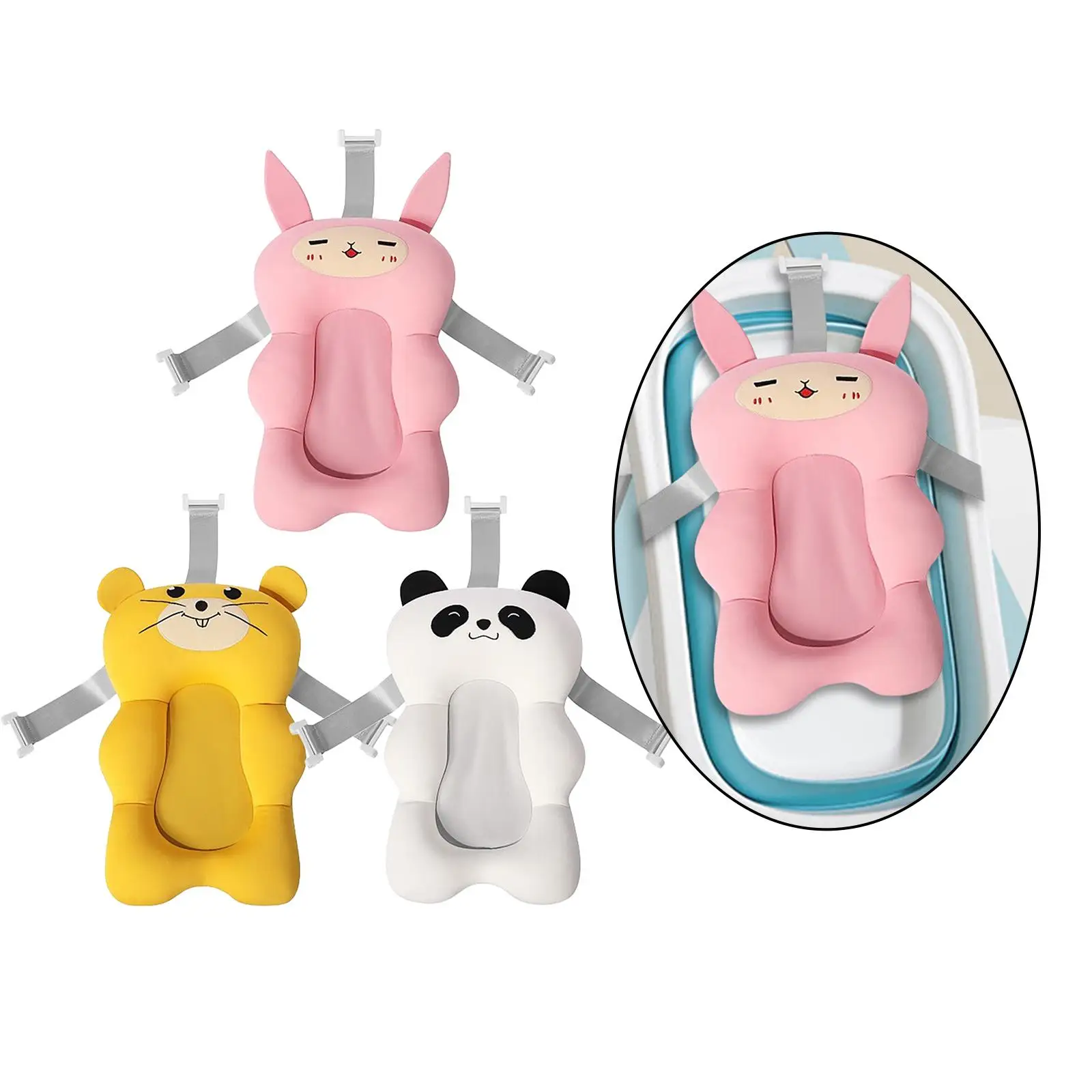 Cama confortável, tapete de apoio de assento portátil macio, almofada, tapete de chuveiro infantil