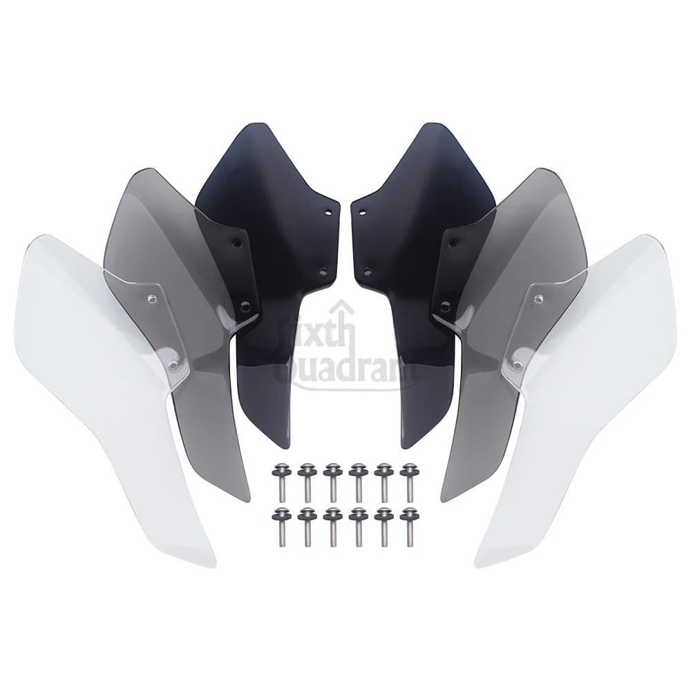 For BMW R18 Transcontinental 2021-2424 Motorcycle Part Fairing Air Deflectors 1Pair 4mm Acrylic Plastic Grey Smoke/Black/Clear