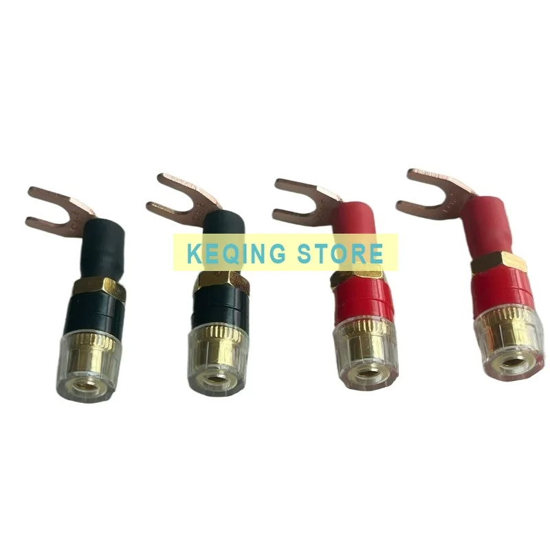 4PCS Y Plug to Banana Female Adapter Inner-6MM used Pure copper Thickened Old power amplifier or Speaker connector converter