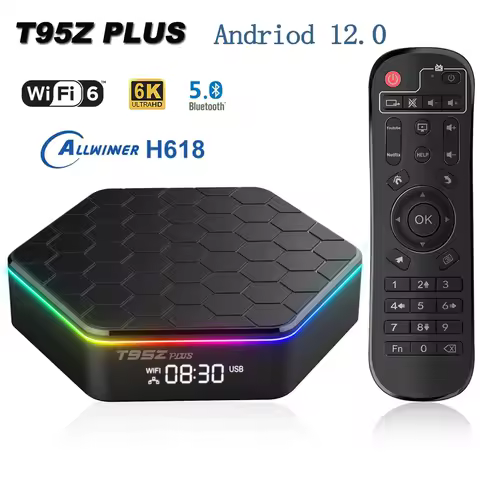 Global Version T95ZPLUS Smart TV Box WIFI6 Bluetooth 5 AllwinnerH618 32GB 64GB 4K HDR10 Stream Media Player Multi Language