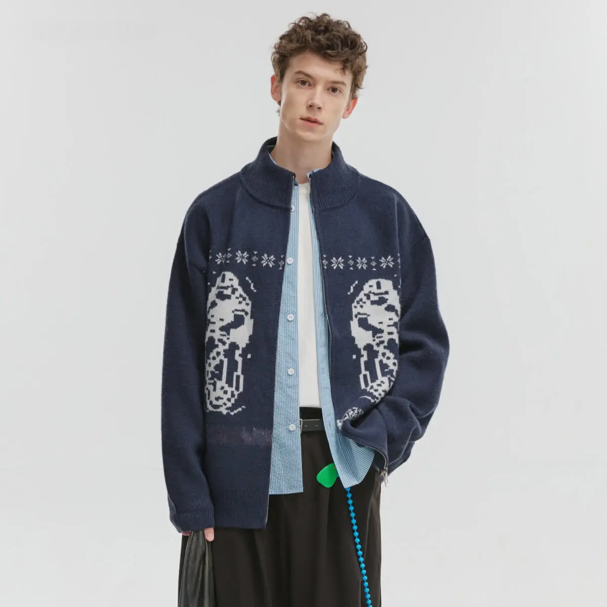 

Модный флисовый свитер в стиле Харадзюку, повседневный, мягкий, из полиэстера, с длинными рукавами, на молнии, осенний, теплый, эксклюзивный свитер