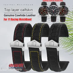 22mm Bracelet For Heuer F1 Racing WatchBand Aquaracer 300 Folding Buckle Carrera Watch Belt NEW TAG Heuer Leather Watch Strap