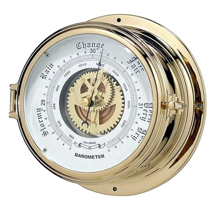 IMPA 370246 High Quality Portable Brass Marine Aneroid Nautical Barometer Made In China For Boat