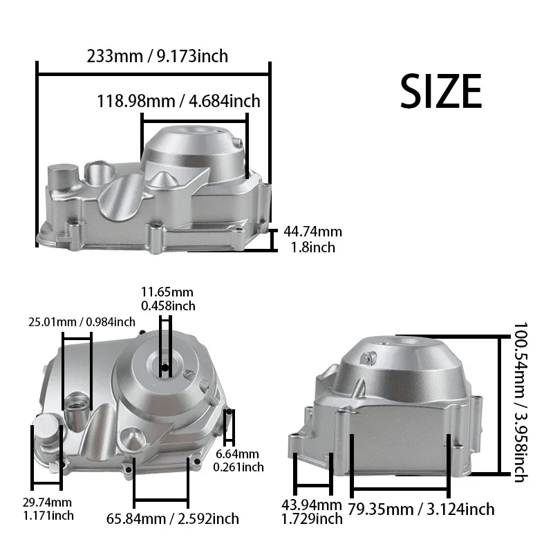 

LINGQI RACING мотоциклетная правая боковая крышка сцепления двигателя, защитные чехлы для 50cc 110cc 125cc Pit Dirt Bike Taotao