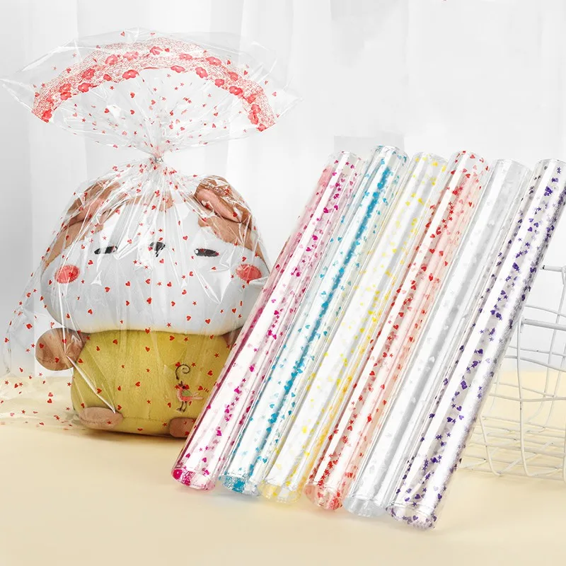 Bolsa de plástico de celofán transparente para muñecas, embalaje de juguetes, bolsa de regalo OPP, bolsas de cesta de frutas y dulces para fiesta, 100 Uds.