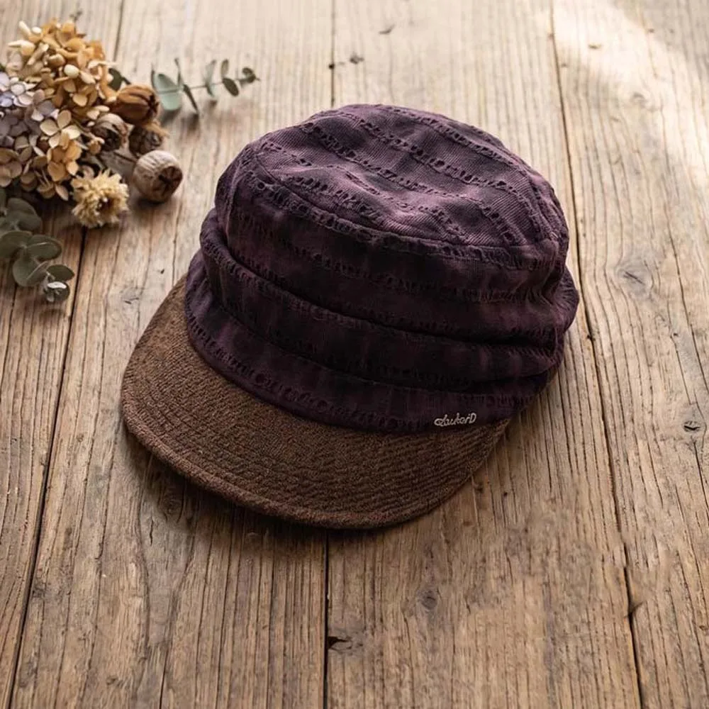 Baker Boy Hat Warm Plaid Newsboy Cap Vintage Soft Checked Slouchy Hat Elegant All Match Visor Beret Cap Travel